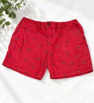 Chubbies Originals 5.5” Eagle Embroidered Red Shorts XXL Elastic Waist Casual